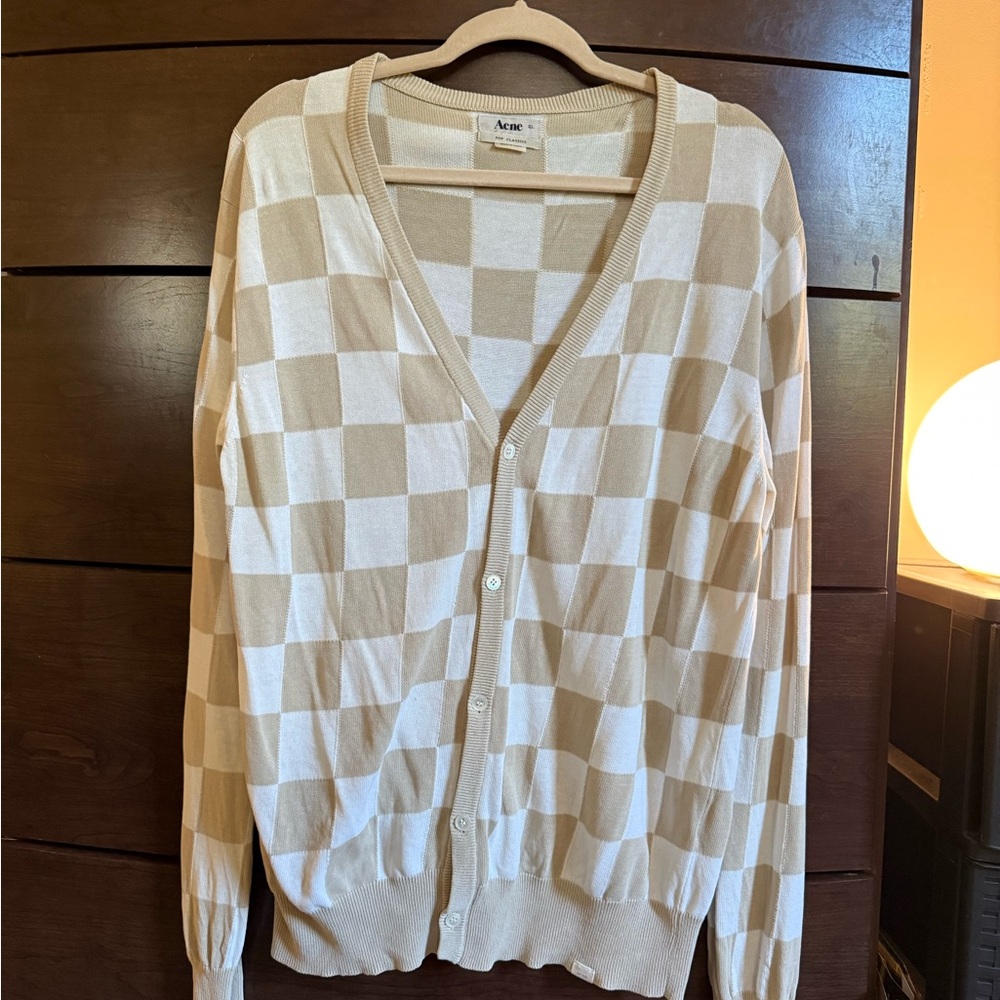 Acne Studios Pop Classics Checkered Cardigan